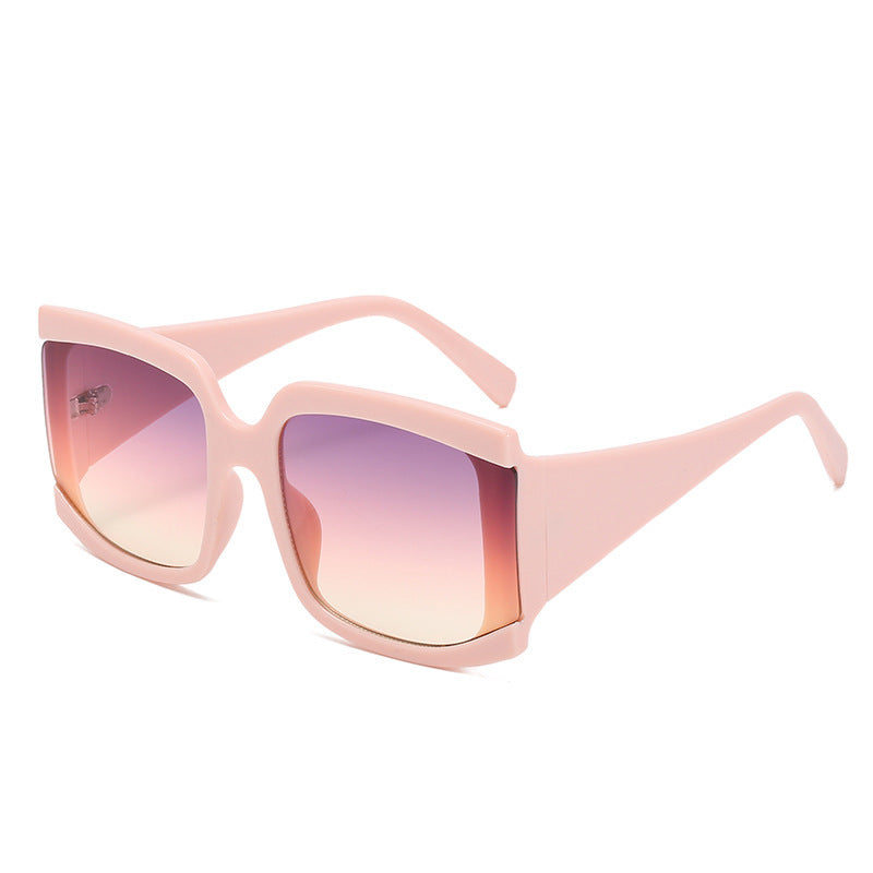 Women's Retro Large Box Frame Sunglasses