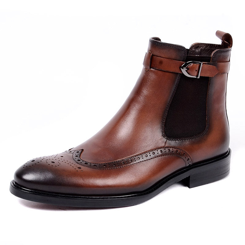 The Sovereign Wingtip Leather Chelsea Boot