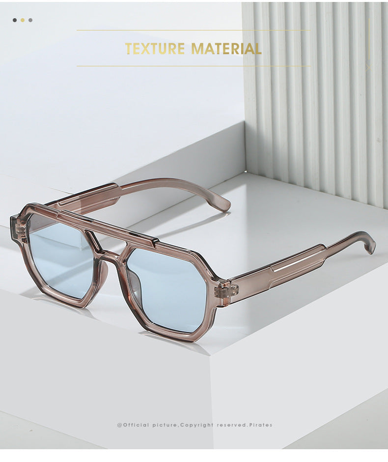 Retro Futuristic Double Beam Eyewear
