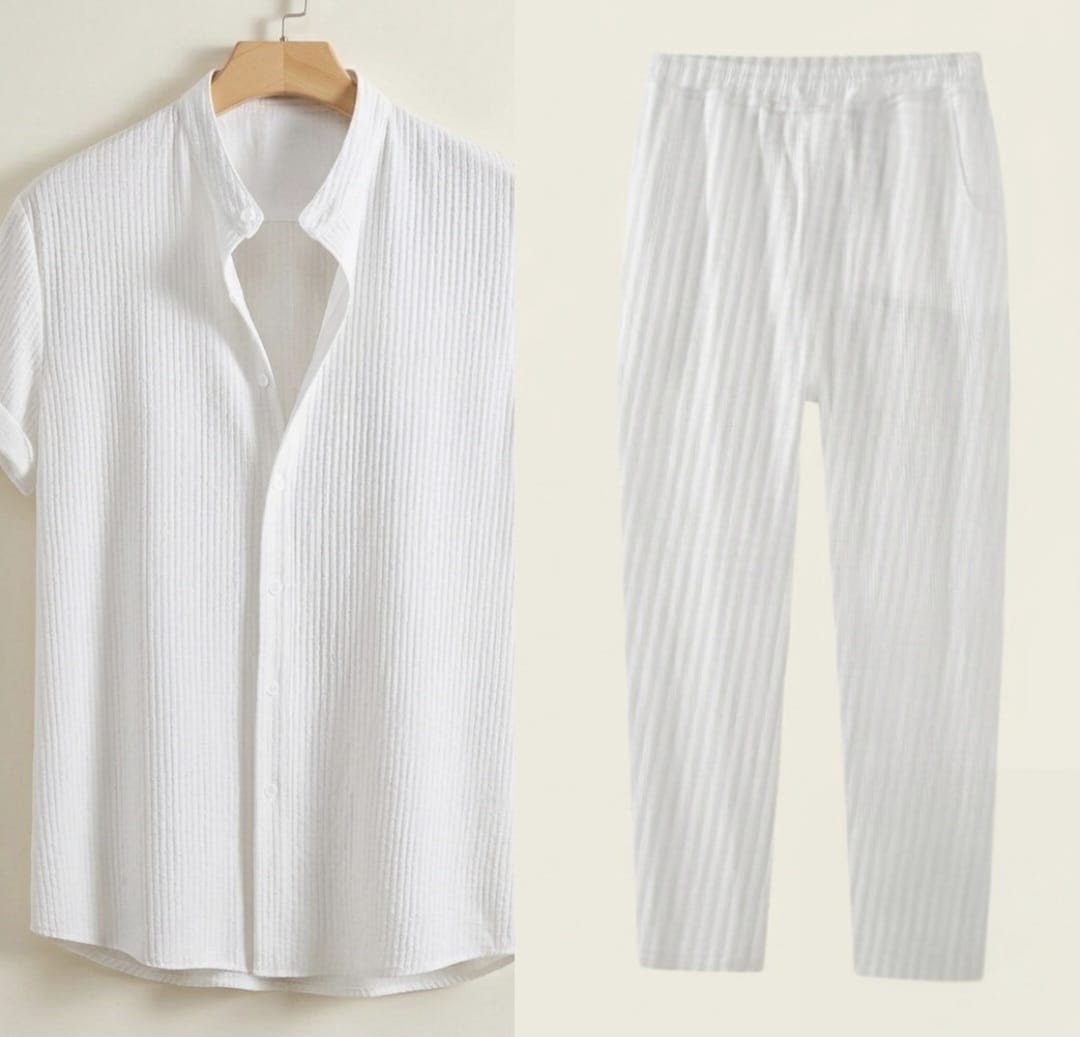Men's Breathable Seersucker Summer Shirt