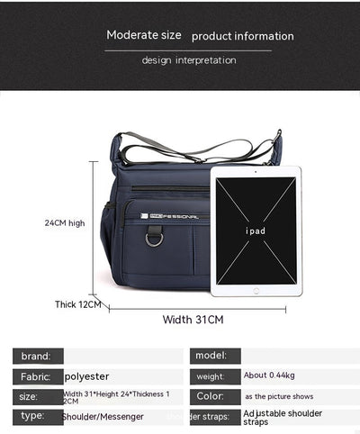 Men's Bags Crossbody Multi-pocket Large Capacity Shoulder Bag