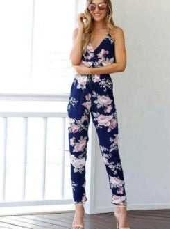 Strapless backless jumpsuit