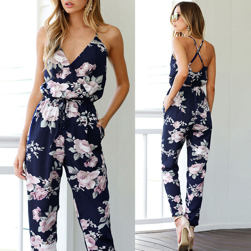 Strapless backless jumpsuit