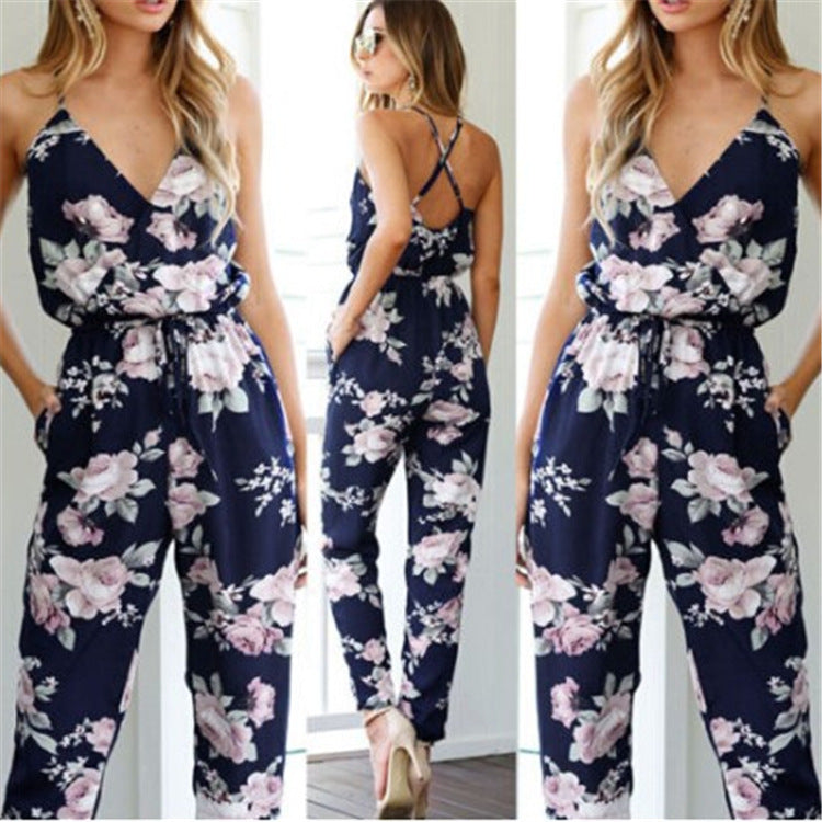 Strapless backless jumpsuit
