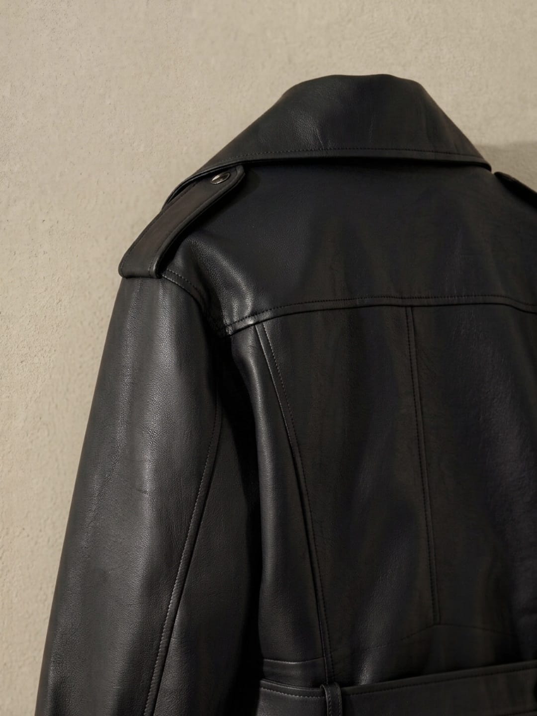 Veste Courte Ample en Cuir pour Femme