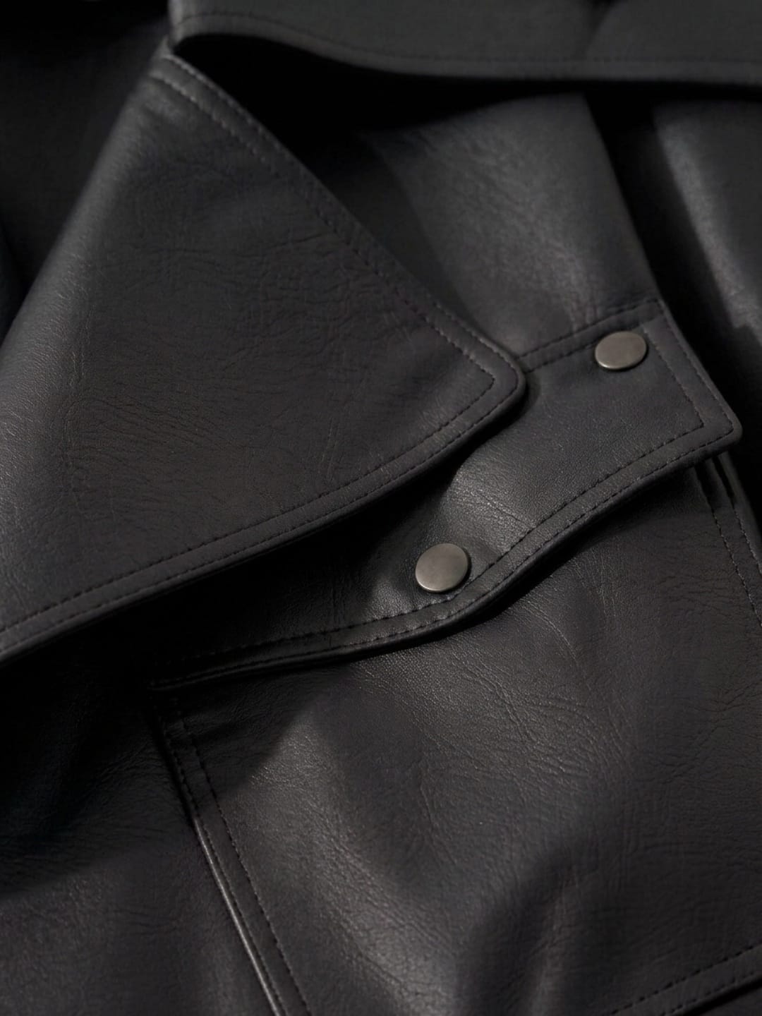 Veste Courte Ample en Cuir pour Femme