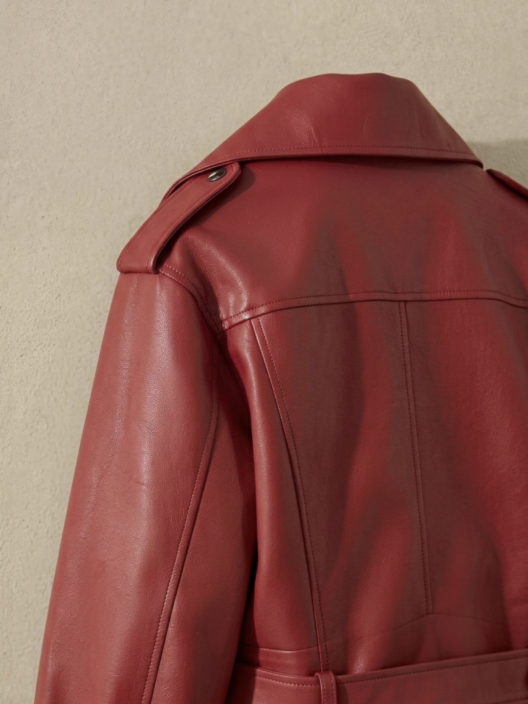 Veste Courte Ample en Cuir pour Femme