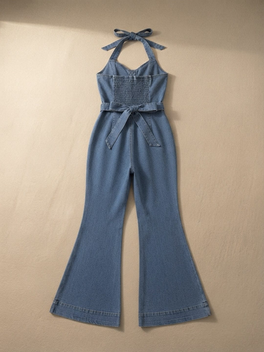 Women's Sleeveless Denim Overall Jumpsuit