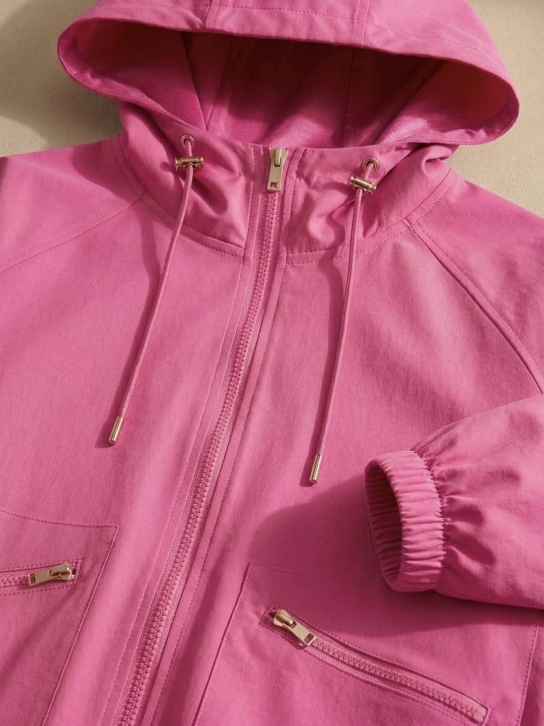 Trench décontracté pour femme - Manteau à capuche coupe ample