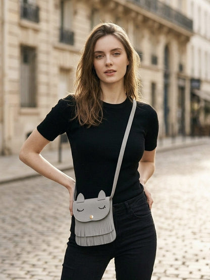 Mini sac bandoulière en cuir PU pour filles