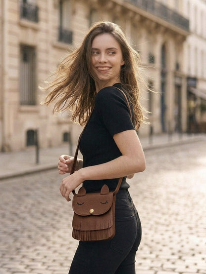 Mini sac bandoulière en cuir PU pour filles