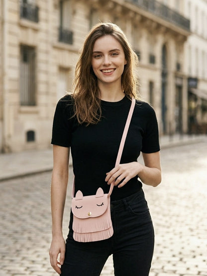 Mini sac bandoulière en cuir PU pour filles