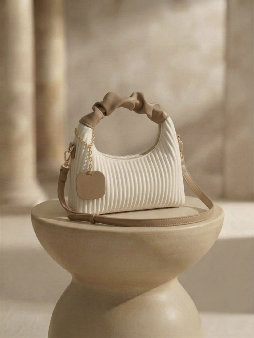 Sac Bandoulière Plissé Chic pour Femme