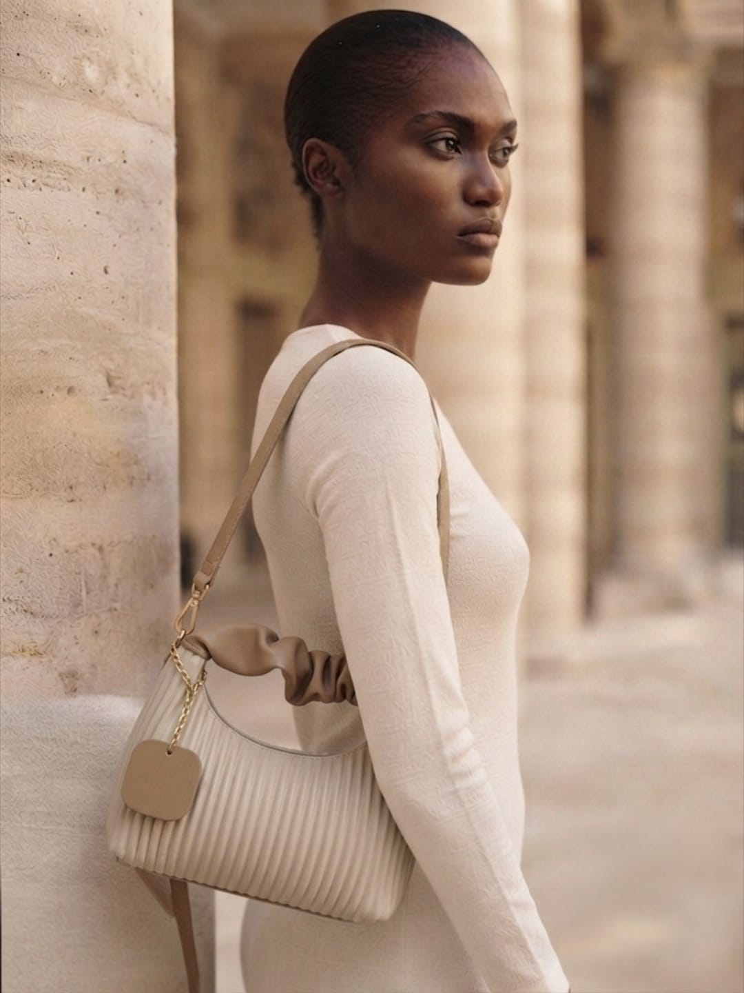 Sac Bandoulière Plissé Chic pour Femme