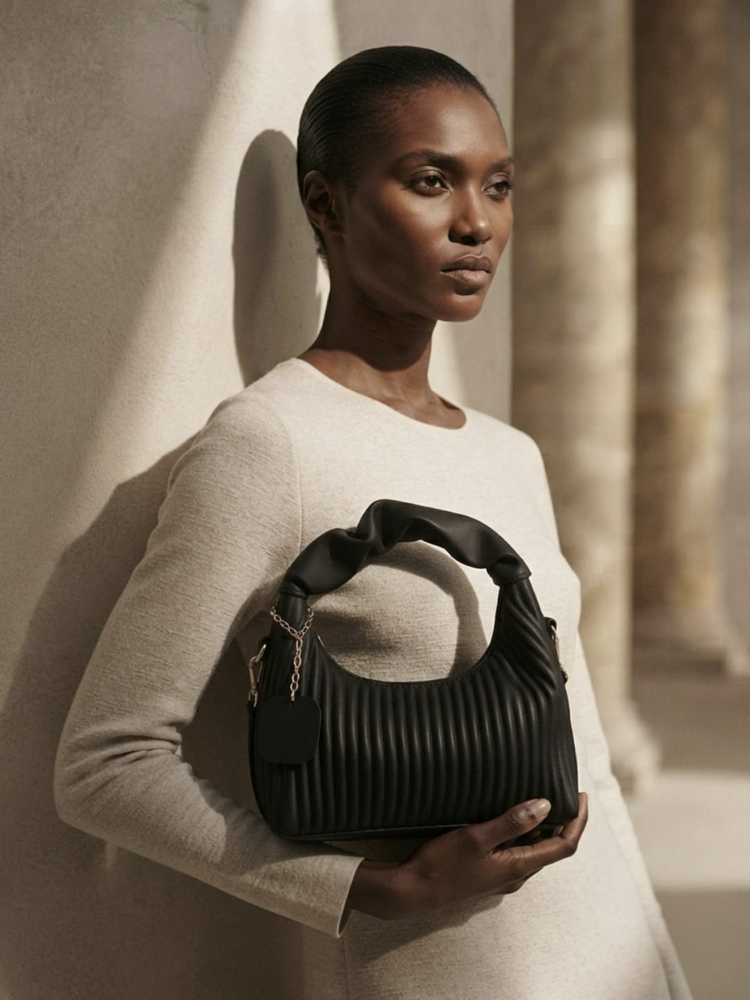 Sac Bandoulière Plissé Chic pour Femme