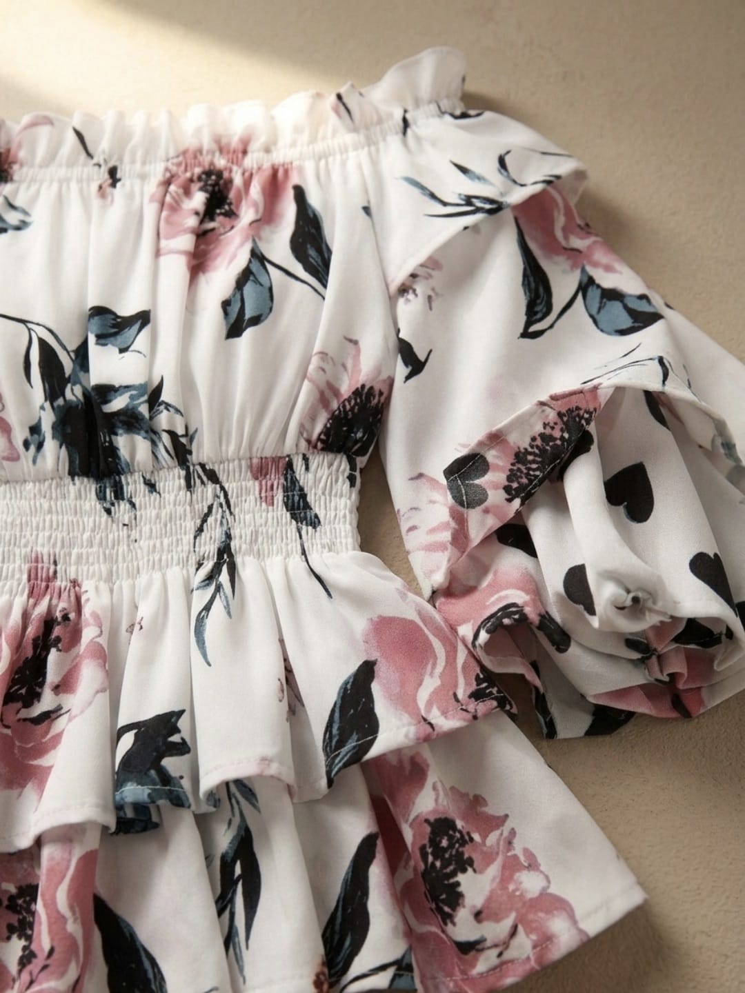 Women's Off-the-Shoulder Floral Print Blouse
