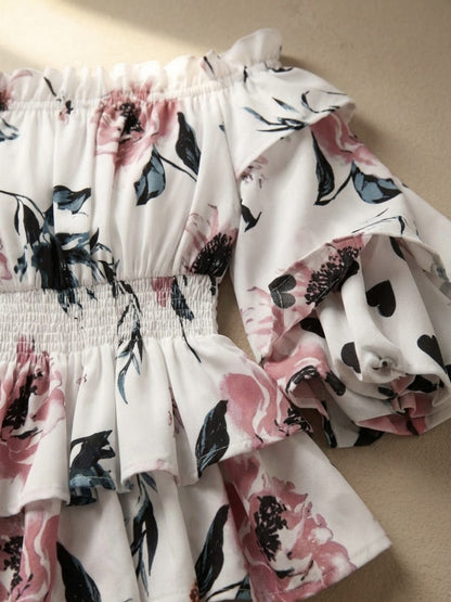 Women's Off-the-Shoulder Floral Print Blouse