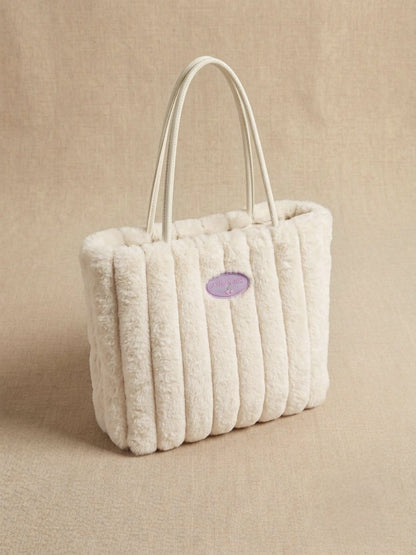 Sac fourre-tout en peluche pour femme