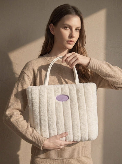 Sac fourre-tout en peluche pour femme