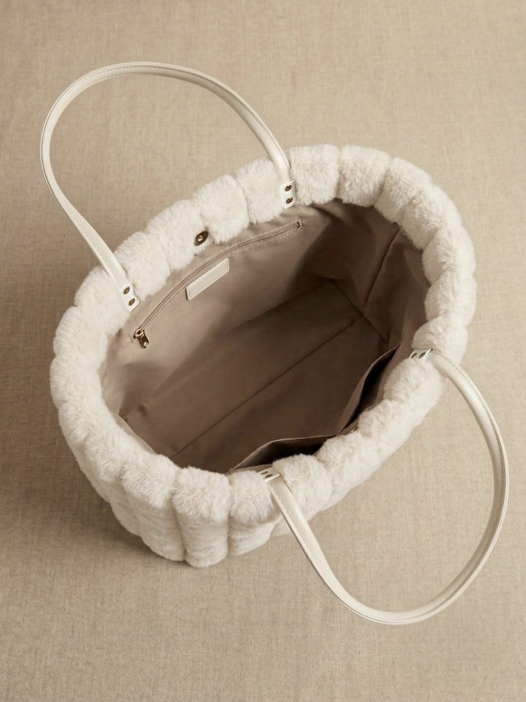 Sac fourre-tout en peluche pour femme