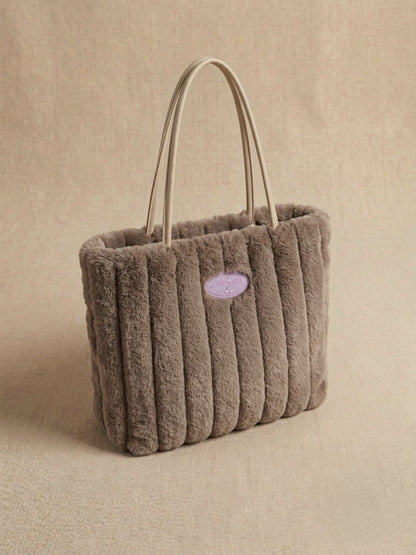 Sac fourre-tout en peluche pour femme