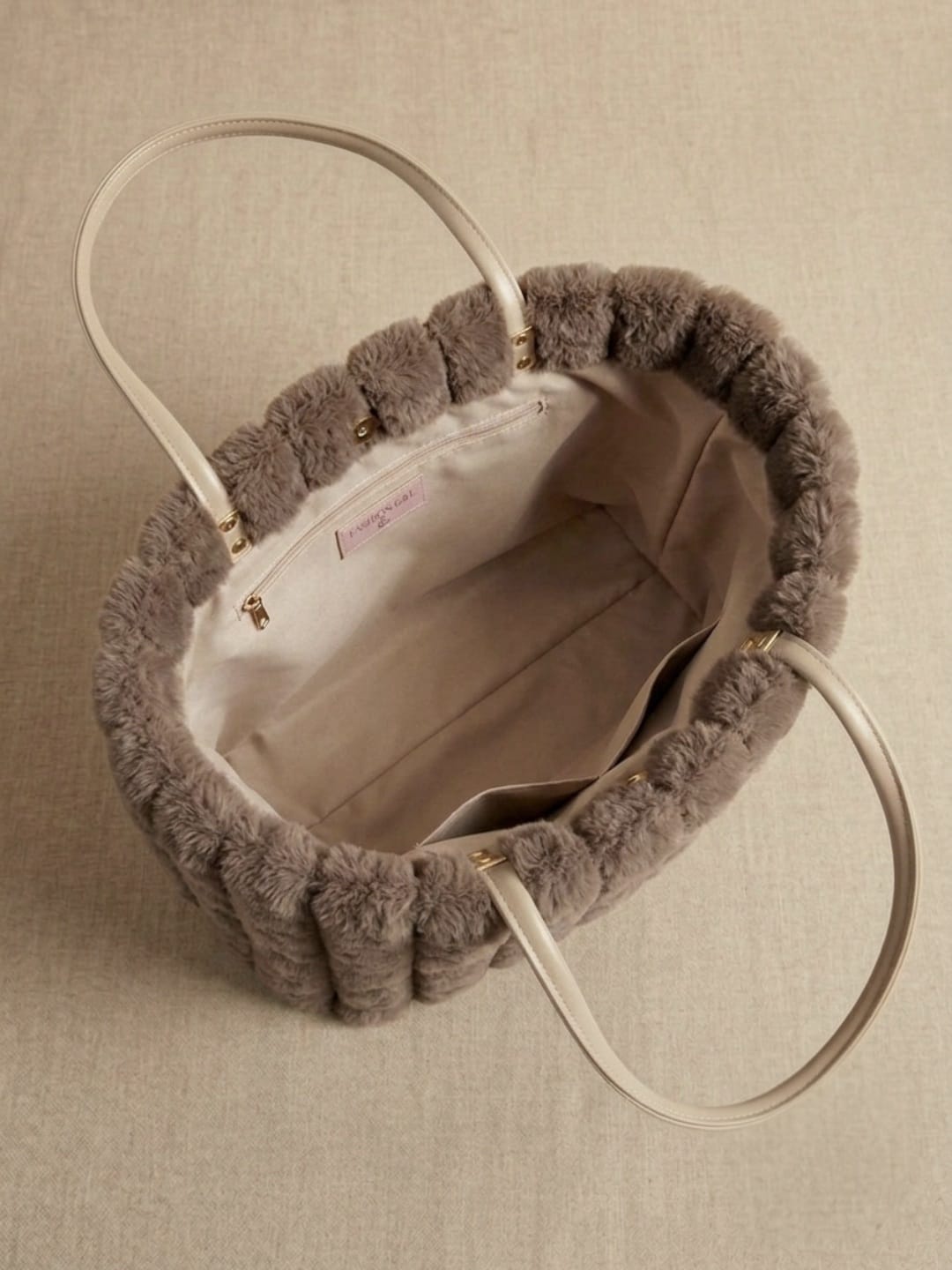 Sac fourre-tout en peluche pour femme