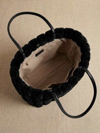 Sac fourre-tout en peluche pour femme