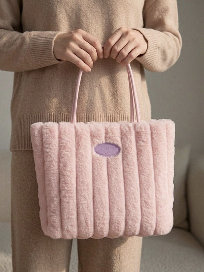 Sac fourre-tout en peluche pour femme