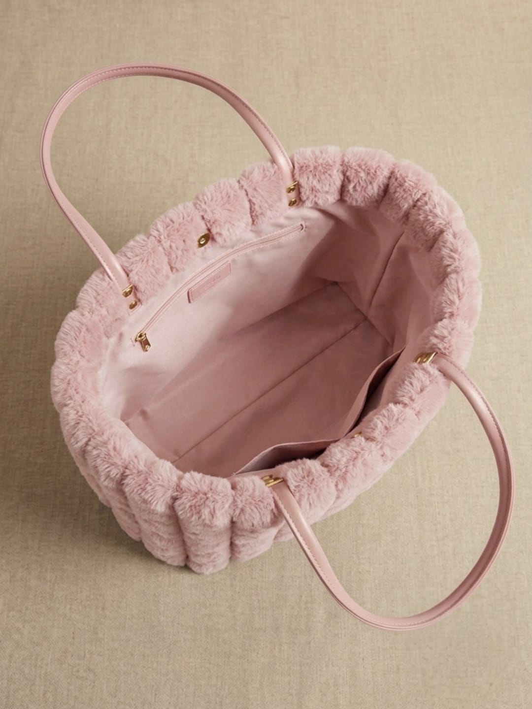 Sac fourre-tout en peluche pour femme