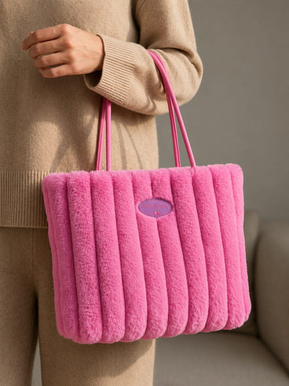 Sac fourre-tout en peluche pour femme