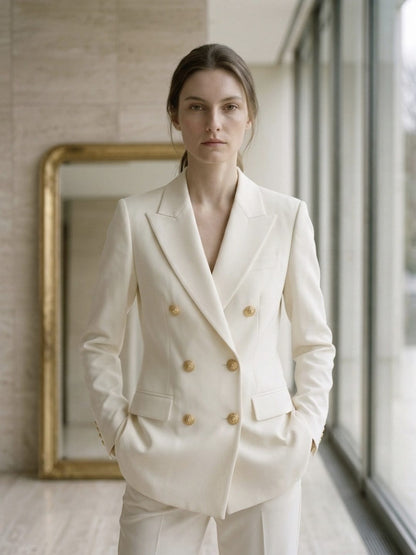 Blazer croisé ajusté pour femme