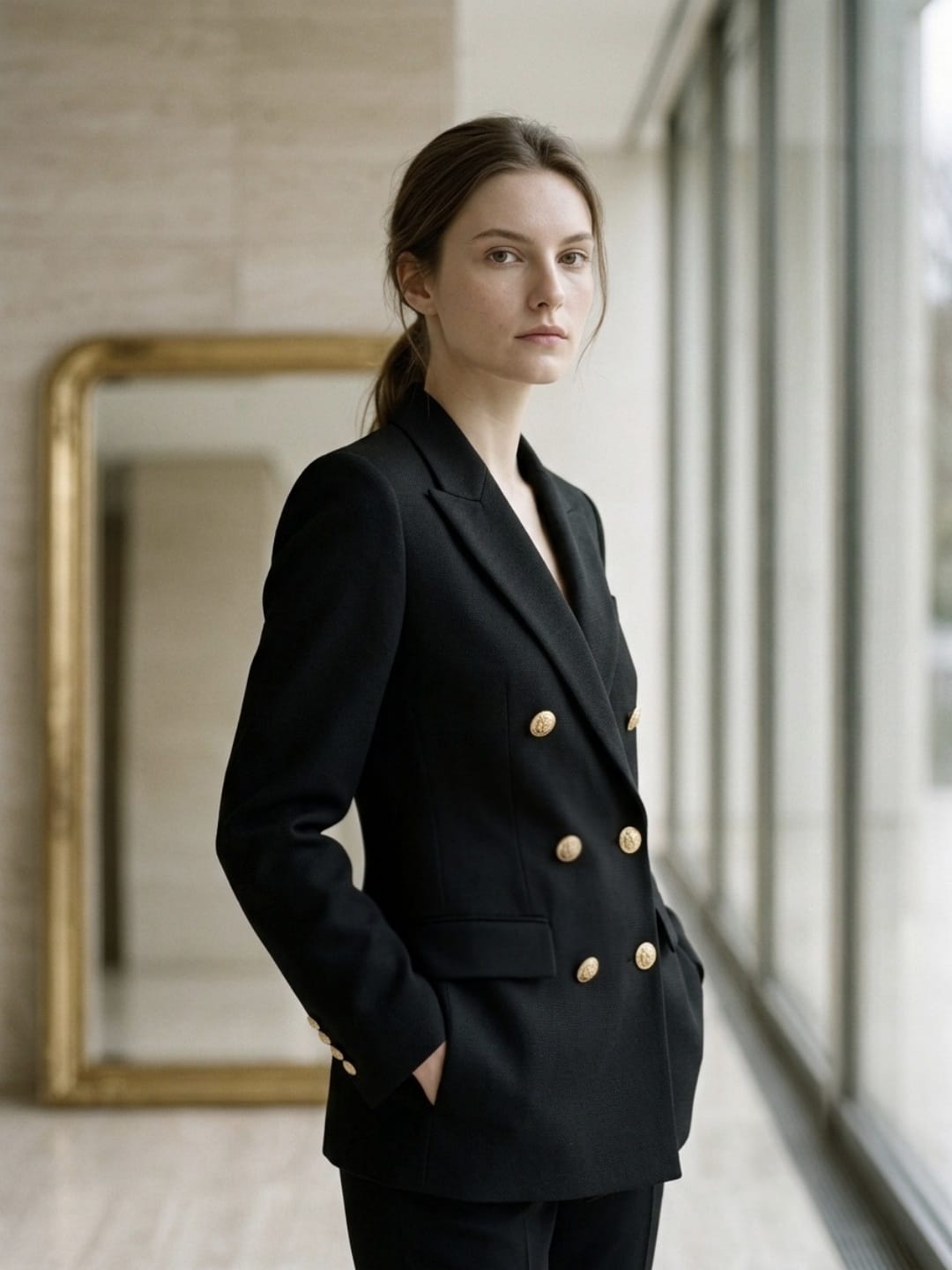 Blazer croisé ajusté pour femme