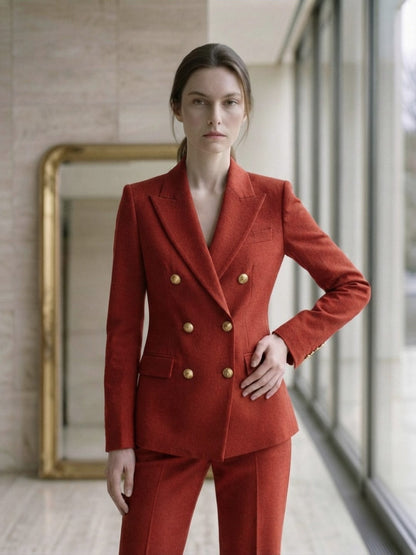 Blazer croisé ajusté pour femme