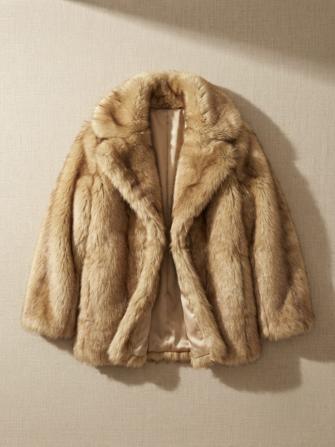 Manteau court en fausse fourrure pour femme - Veste d'hiver streetwear vintage