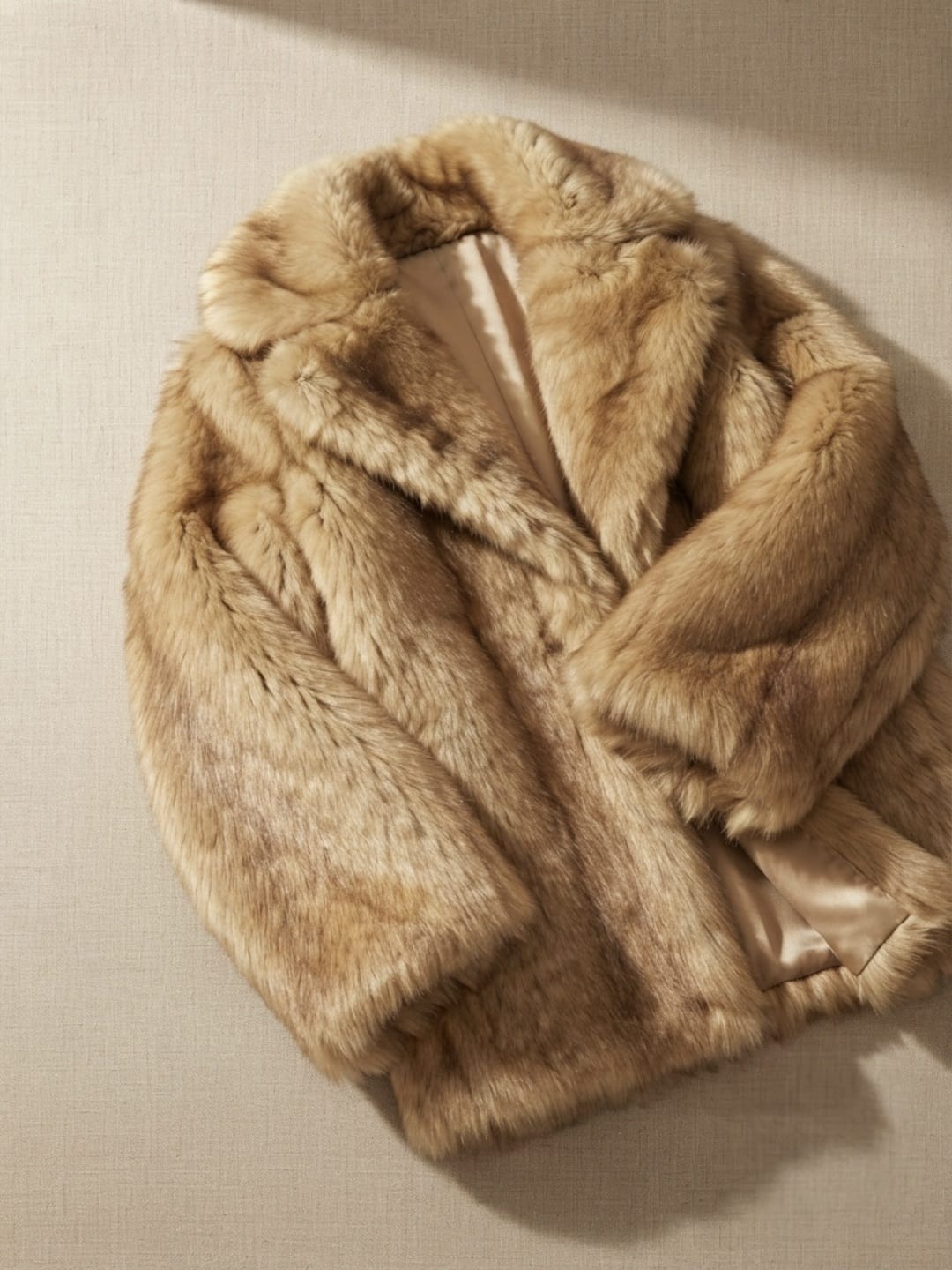 Manteau court en fausse fourrure pour femme - Veste d'hiver streetwear vintage