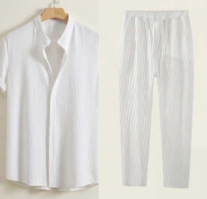 Men's Breathable Seersucker Summer Shirt